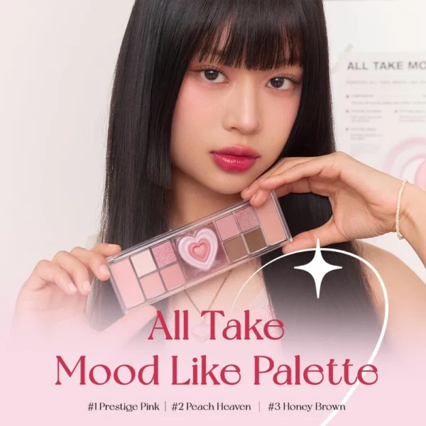 Peripera ALL TAKE MOOD LIKE PALETTE (01 PRESTIGE PINK) - PERITAGE - Image 2
