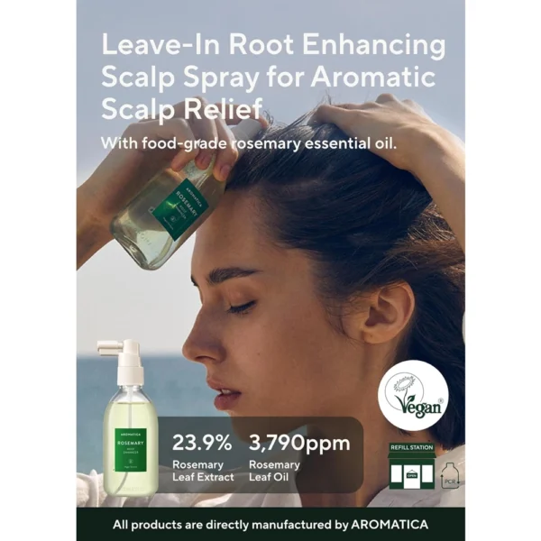 AROMATICA Root Enhancer Rosemary Oil for Hair Growth, 3.38oz – (2 Pack) - Image 2