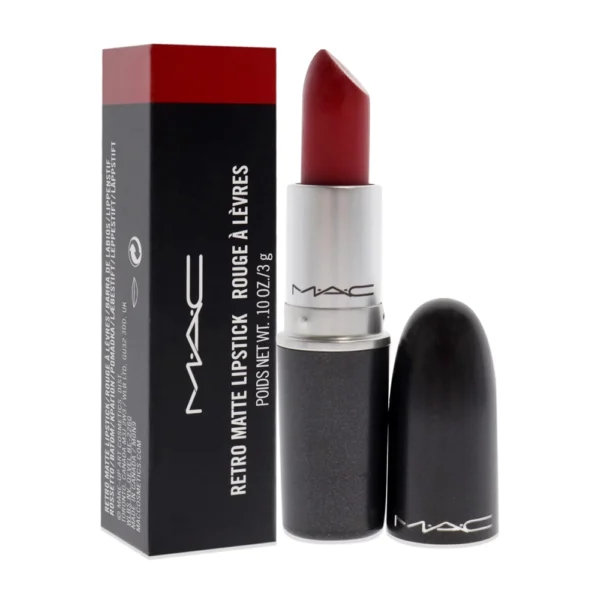 MAC Retro Matte Lipstick Ruby Woo, 1 Count, Multicolor, 0.10 oz - Image 3