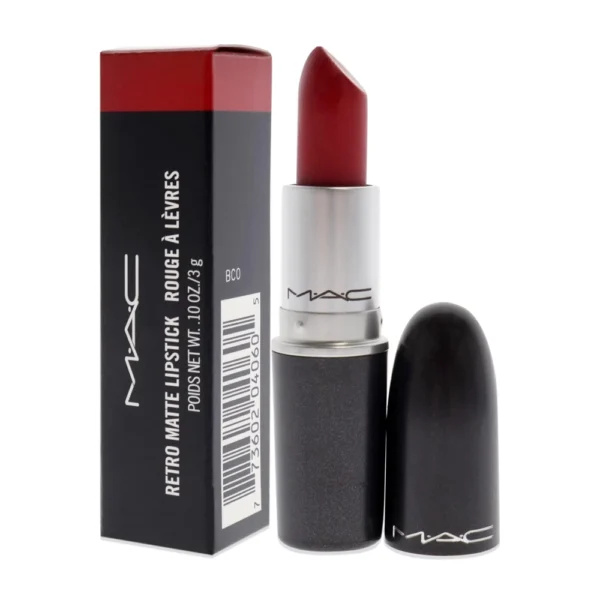MAC Retro Matte Lipstick Ruby Woo, 1 Count, Multicolor, 0.10 oz - Image 4