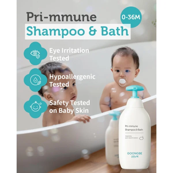 Pri-mmune Shampoo & Bath – Korean Baby Wash, 11.8 fl.oz - Image 2