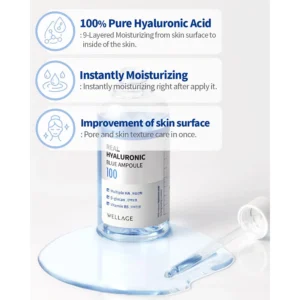 WELLAGE Real Hyaluronic Blue Ampoule 100 2