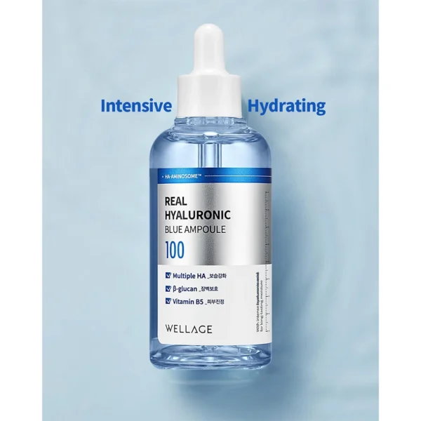 WELLAGE Real Hyaluronic Blue Ampoule 100 - 2.54 fl.oz - Image 7