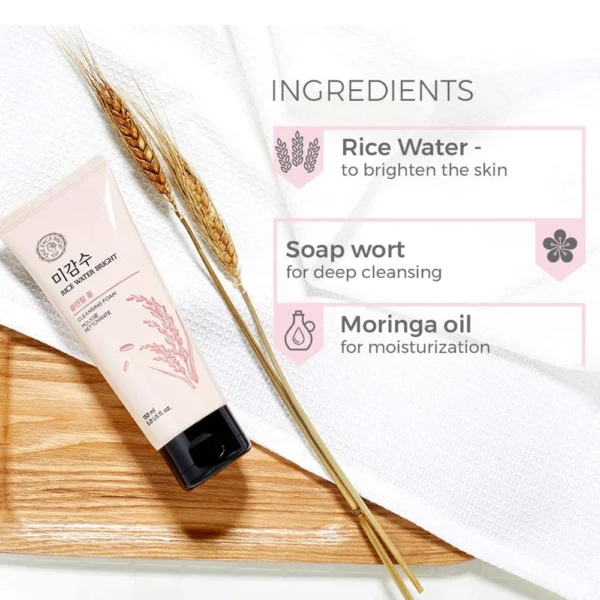 BETT Cleansing foam with Rice Water for Brighten the Skin - 150ml - Image 2