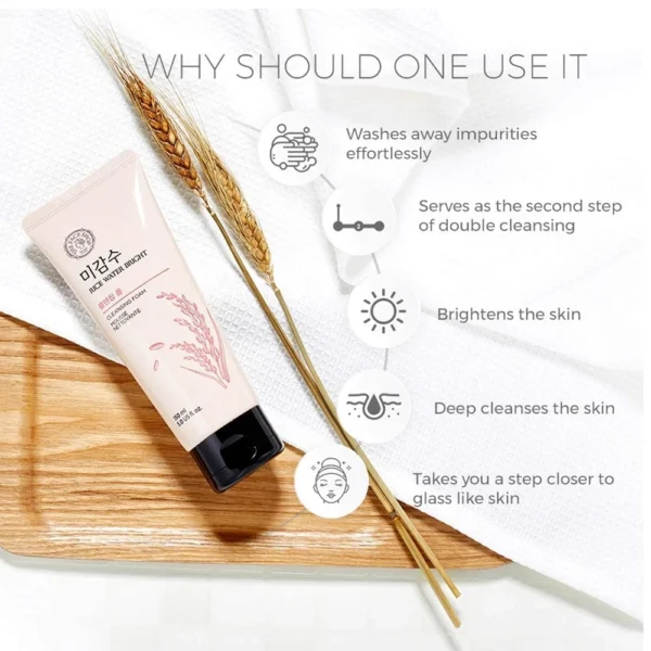BETT Cleansing foam with Rice Water for Brighten the Skin - 150ml - Image 3