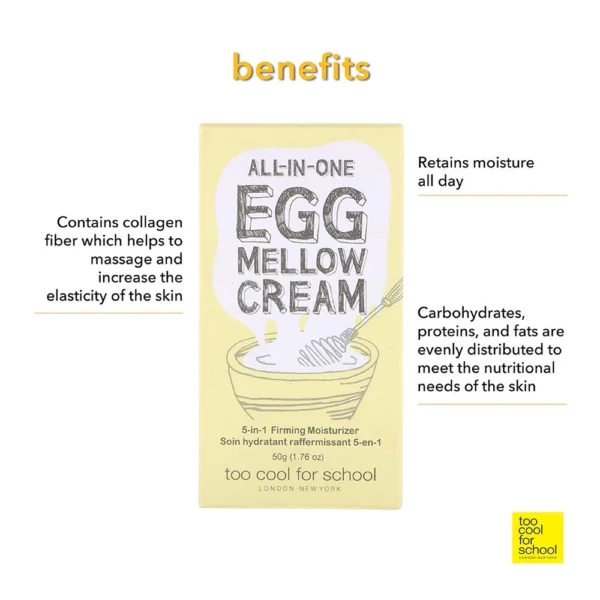 Egg Mellow Cream, Egg Extracts, Collagen Fibers, Inca Omega, All day hydration - Image 3