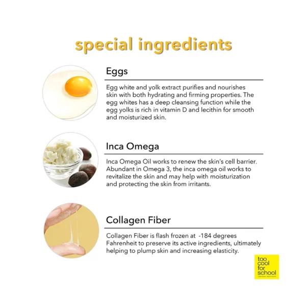 Egg Mellow Cream, Egg Extracts, Collagen Fibers, Inca Omega, All day hydration - Image 5
