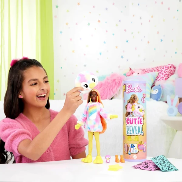 Barbie Cutie Reveal Doll & Accessories, Color Dream Series, Tie-Dyed Penguin Costume & 10 Surprises - Image 2
