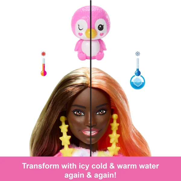 Barbie Cutie Reveal Doll & Accessories, Color Dream Series, Tie-Dyed Penguin Costume & 10 Surprises - Image 4