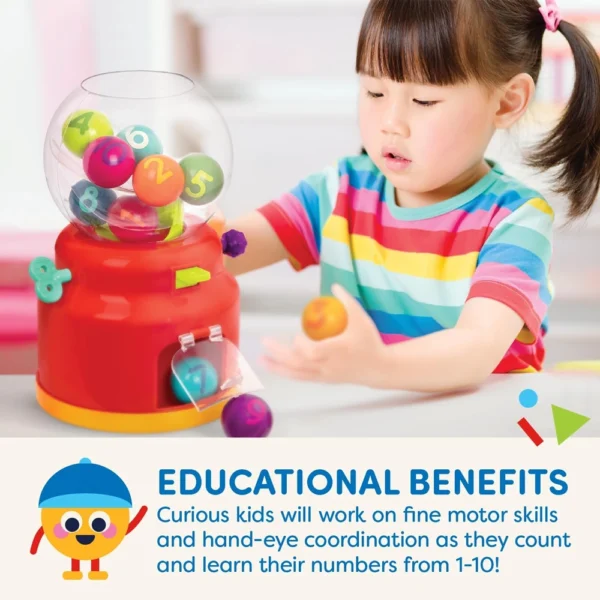 Battat Bubble Dispenser for Kids – 10 Colorful Number Balls – For 12+months Kids - Image 5