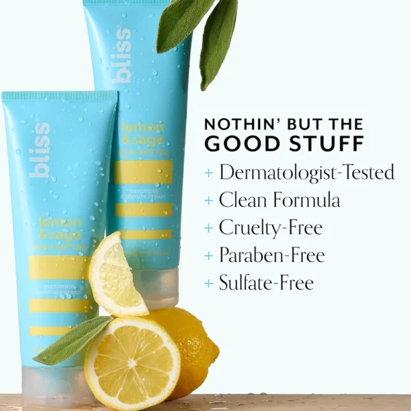 Bliss Lemon and Sage Body Butter – Maximum Moisture Cream – 200ml/6.7 Fl Oz (Pack of 1) - Image 4