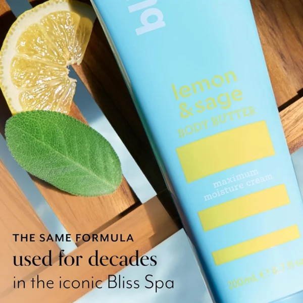 Bliss Lemon and Sage Body Butter – Maximum Moisture Cream – 200ml/6.7 Fl Oz (Pack of 1) - Image 7
