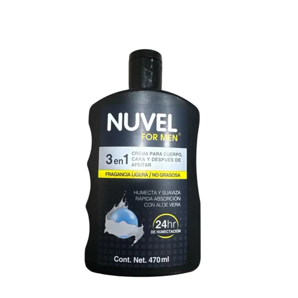 Body Cream for Men - 3 in 1 for Body, Face and After Shaving - 470ml - Image 2