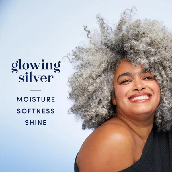 Hair Biology Biotin-Infused Purple Shampoo and Conditioner Set for Grey Hair, Silver & Glowing, Corrects Yellow Tones, 2 Pack, 25.5fl. oz Total - Image 4