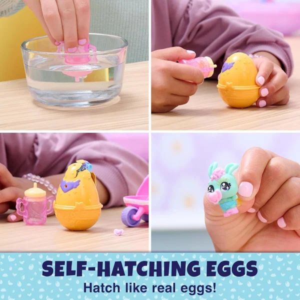 Hatchimals Alive, Hatch N’ Stroll Playset with Stroller Toy and 2 Mini Figures in Self-Hatching Eggs - Image 2