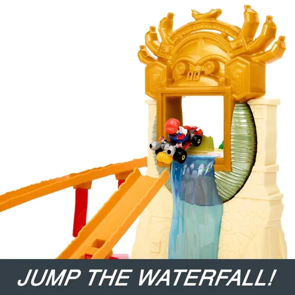 Hot Wheels Mario Kart Track Set and Toy Car, Super Mario Bros Jungle Kingdom Raceway - Image 3