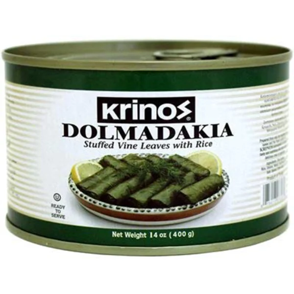 Krinos, Dolmas Stuffed Grape Leaves with Rice, Mediterranean Herbs in Sunflower Oil - Image 3
