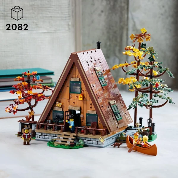 LEGO Ideas A-Frame Cabin 21338 Collectible Display Set, Buildable Model - Gift Kit for Adults - Image 3