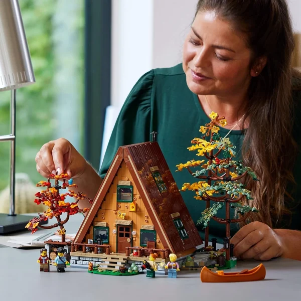 LEGO Ideas A-Frame Cabin 21338 Collectible Display Set, Buildable Model - Gift Kit for Adults - Image 7