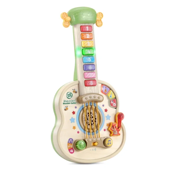 LeapFrog Strum and Count Wooden Guitar, Musical Toddler Toy - For 18+months Kids - Image 3