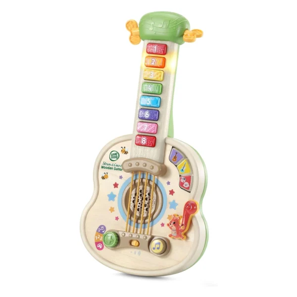 LeapFrog Strum and Count Wooden Guitar, Musical Toddler Toy - For 18+months Kids - Image 4