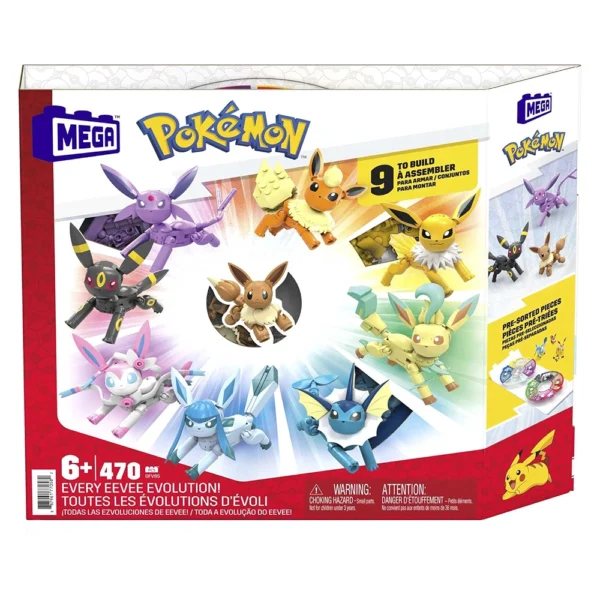 MEGA Pokémon Building Toys Set Every Eevee Evolution with 470 Pieces - Image 5