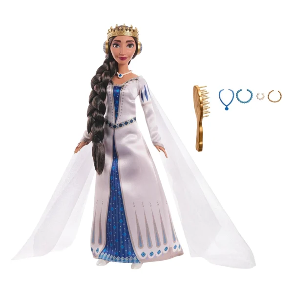 Mattel Disney Wish Toys, Queen Amaya of Rosas, Posable Fashion Doll with Removable Signature Outfit, For ages 3 and up - Image 6