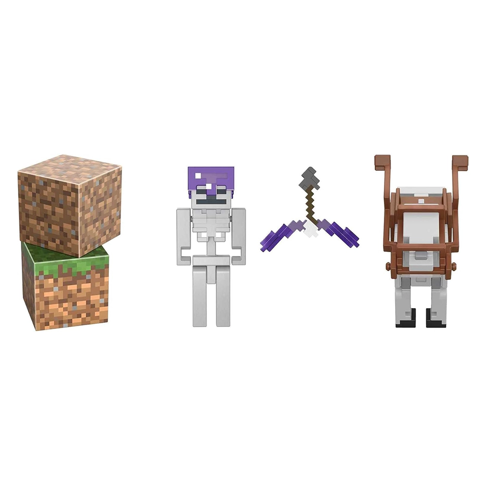 Mattel Minecraft Skeleton Craft-a-Block 2-Pk
