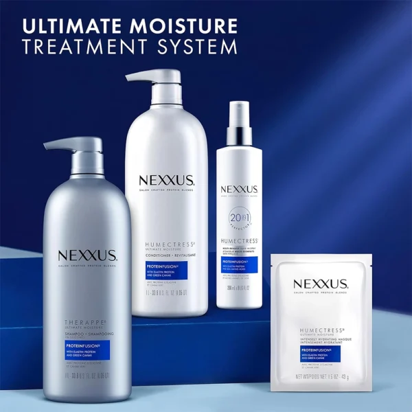 Nexxus Therappe Moisturizing Shampoo for Dry Hair – Silicone-Free, ProteinFusion with Elastin Protein & Green Caviar (33.8fl. oz) - Image 6