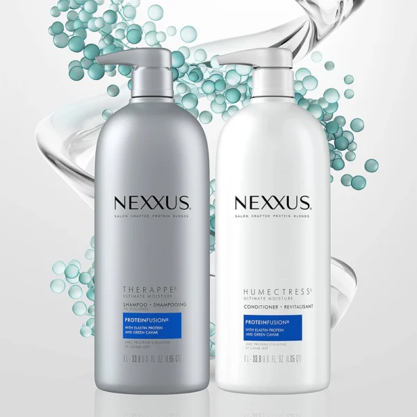 Nexxus Therappe Moisturizing Shampoo for Dry Hair – Silicone-Free, ProteinFusion with Elastin Protein & Green Caviar (33.8fl. oz) - Image 9