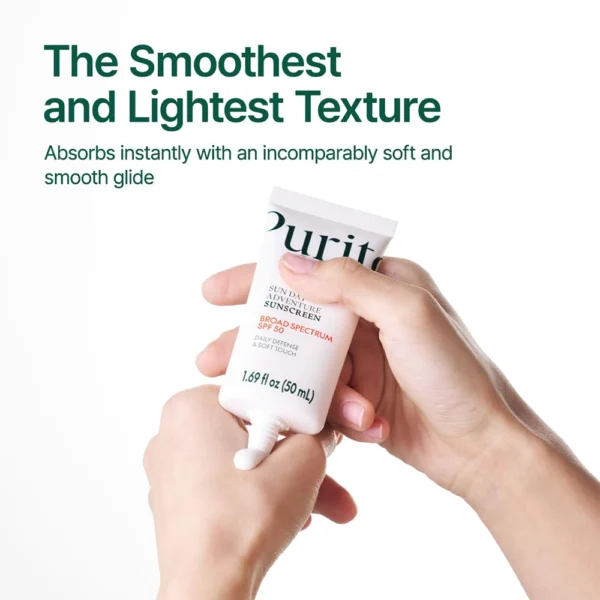 PURITO Sun Day Adventure Korean Sunscreen Smoothest and Lightest Texture Broad Spectrum SPF 50 UVA & UVB Protection 50ml, 1.69 fl.oz (50ml) - Image 4