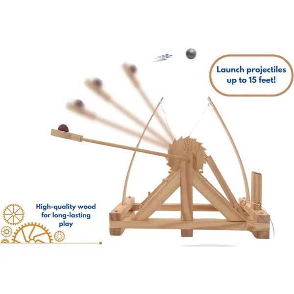 Pathfinders STEM Kits – Leonardo da Vinci Catapult kit | Trebuchet Science Kits, Gift for Kids Age 12-14 - Image 3