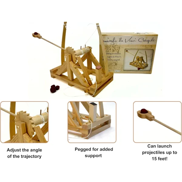 Pathfinders STEM Kits – Leonardo da Vinci Catapult kit | Trebuchet Science Kits, Gift for Kids Age 12-14 - Image 4