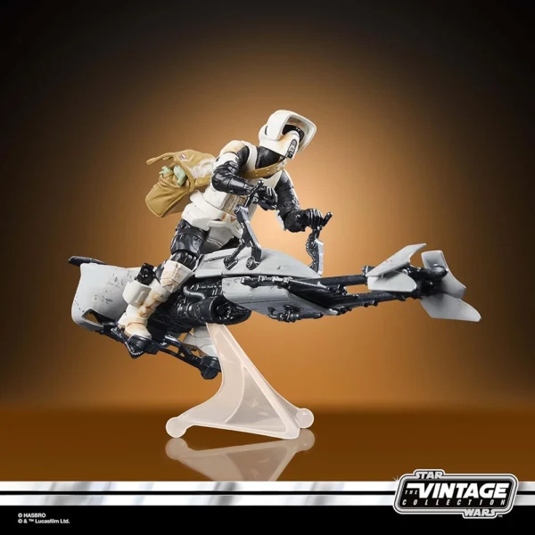 STAR WARS The Vintage Collection Speeder Bike, Scout Trooper & Grogu, For Ages 4 and Up - Image 7