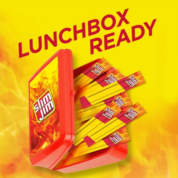 Slim Jim Smoked Meat Sticks, Original Flavor, 6g Protein Per Serving, 0.28 oz. (46 Count) - Image 5