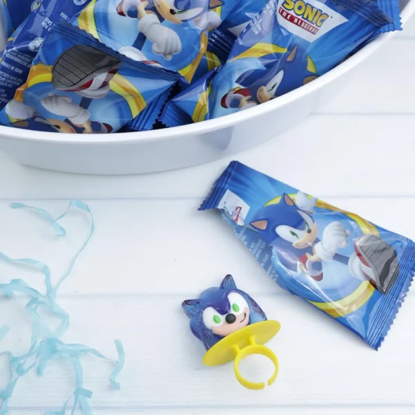 Sonic the Hedgehog Individually Wrapped Lollipop Rings, Birthday Party Favors, 18 Counts - Image 3