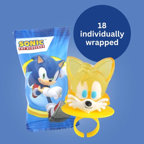 Sonic the Hedgehog Individually Wrapped Lollipop Rings, Birthday Party Favors, 18 Counts - Image 4