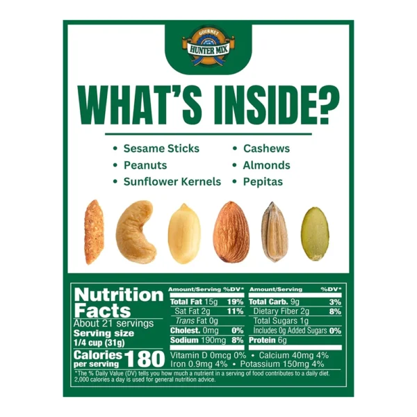 Southern Style Nuts Gourmet Hunter Bulk Trail Mix, 23 oz (Pack of 1), Snacks for Adults & Kids - Image 2