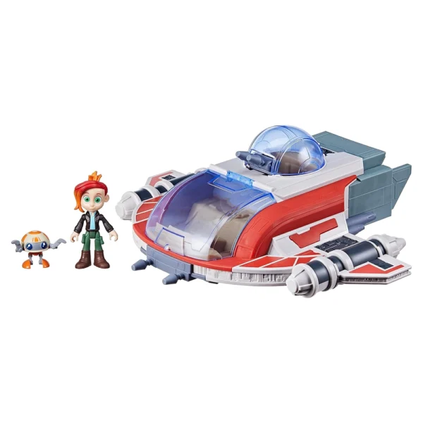 Young Jedi Adventures The Crimson Firehawk, 17-Inch Ship with 2 Action Figures, Toys for 3 Years Old - Image 2