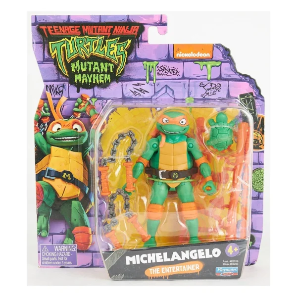 Teenage Mutant Ninja Turtles - Mutant Mayhem 4.25” Michelangelo Basic Action Figure - Image 7
