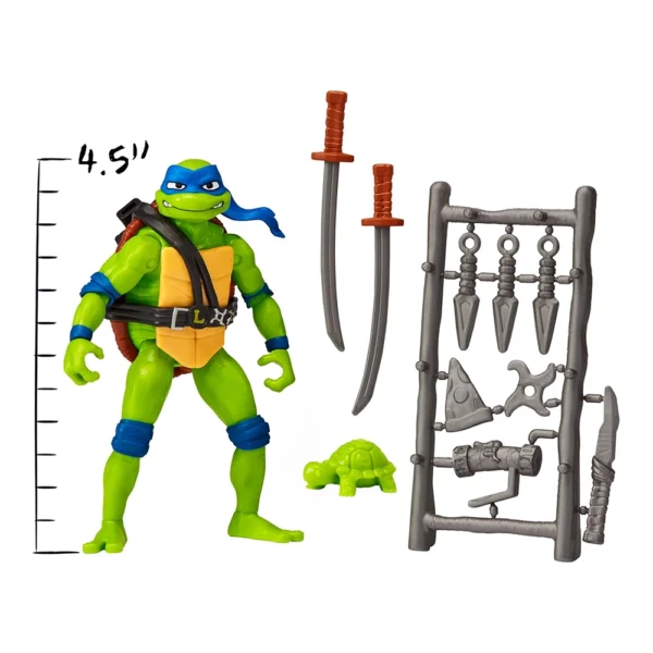 Teenage Mutant Ninja Turtles Mutant Mayhem 4.5 inch Leonardo Basic Action Figure - Image 4