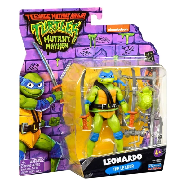 Teenage Mutant Ninja Turtles Mutant Mayhem 4.5 inch Leonardo Basic Action Figure - Image 6