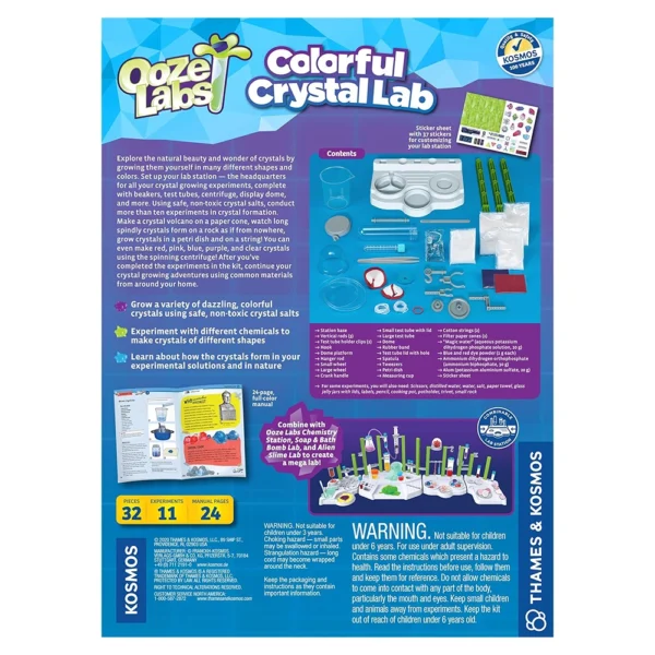 Thames & Kosmos Ooze Labs Colorful Crystal Lab STEM Experiment Kit & Lab Setup, For Age 8+ - Image 2