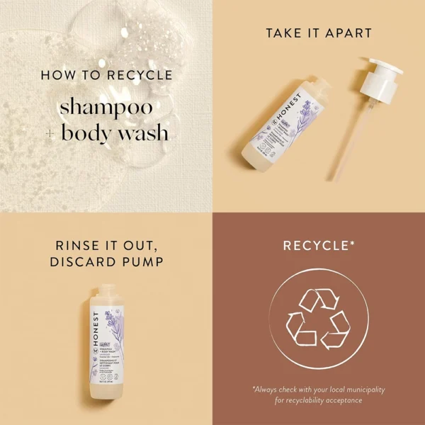 The Honest Company 2-in-1 Cleansing Shampoo + Body Wash | Lavender Calm, 10fl. oz (295ml) - Image 8