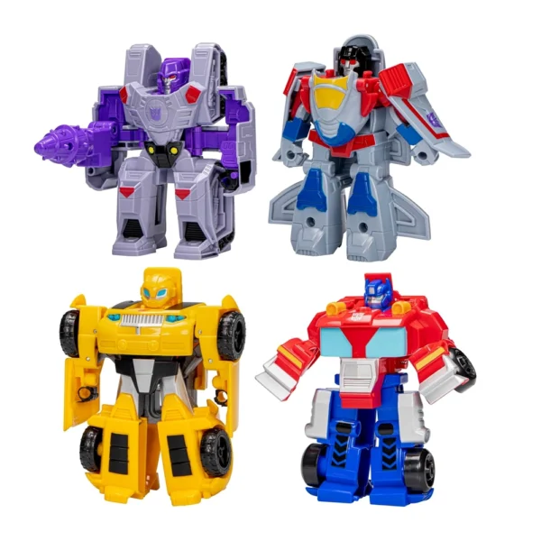 Transformers Toys Heroes vs Villains 4-Pack, Autobot and Decepticon 4.5-Inch Action Figures, for Ages 3 and Up Kids - Image 2