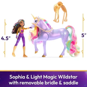 Unicorn Academy Sophia Light Magic Wildstar with Rainbow Light up Effects 2