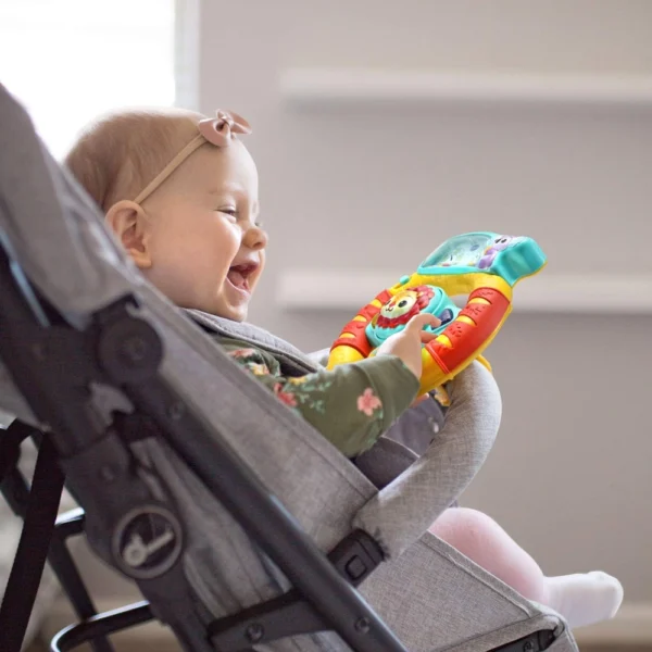 VTech Grip and Go Steering Wheel - Gift for 3+months Kids - Image 6