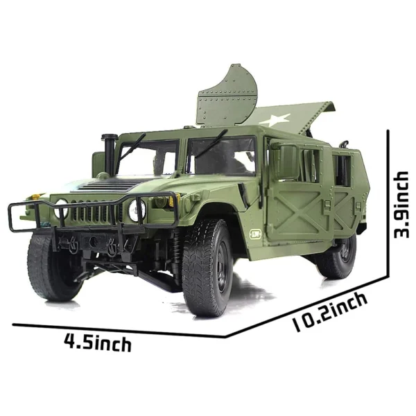 fisca 1/18 Scale Model Car Metal Diecast Military Armored Vehicle Battlefield Truck for Kids - Image 2