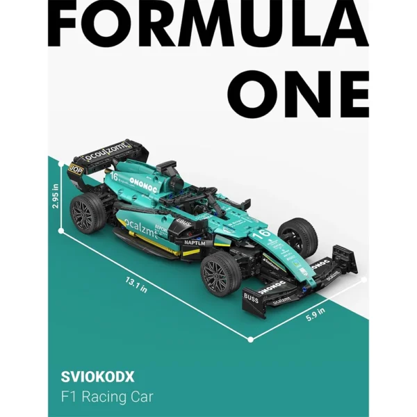 2 in 1 Formula 1 Racing Car Or Helicopter Building Sets, Sports Car Blocks Kit For 14 years and up - Image 2