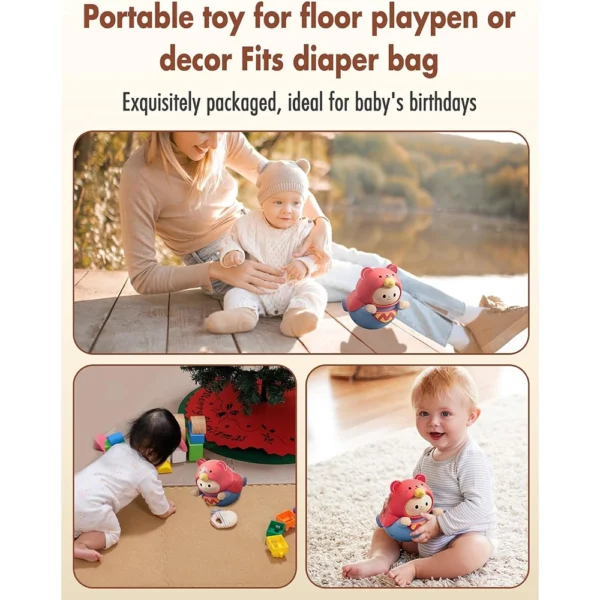 6PCS Suction Cup Spinner Toys, Baby Bath Toys and Baby Roly-Poly Toy For 18 to 36 Months - Image 9